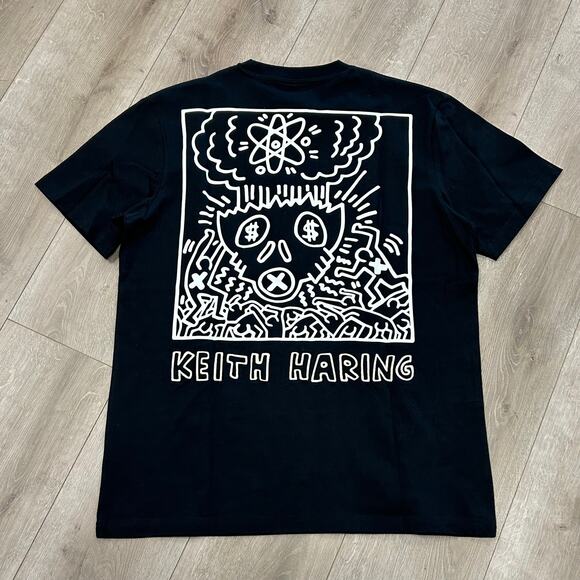 Shoe Palace Keith Haring Drawings Tee T Shirt Black Size Large L B6 - Picture 6 of 7